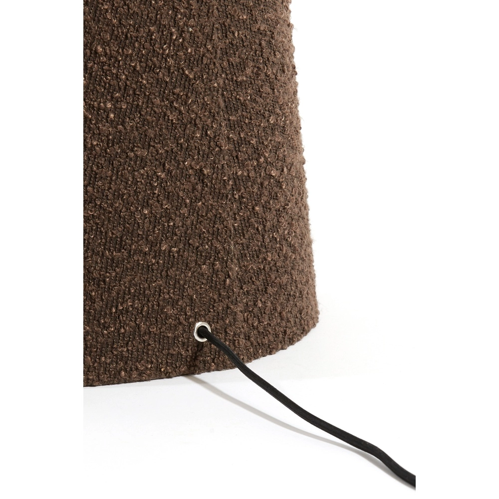 Lampe de pied Micky Ø 38cm - bouclé - brun Light & Living 8717807782788