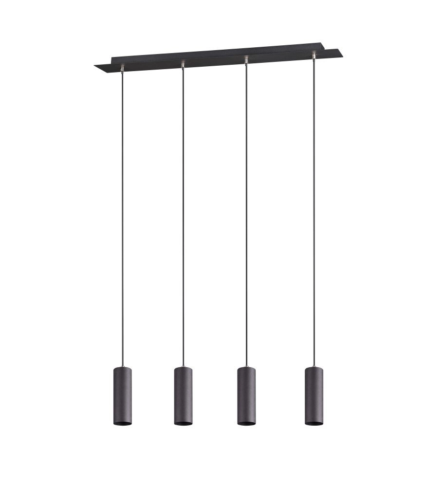 Lampe à suspension Marley 4 lumières noir mat Trio 4017807408768
