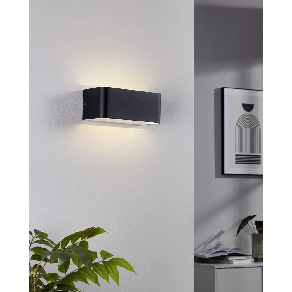 Lampe murale LED Sania 4 20cm - noir Eglo 9008606289868