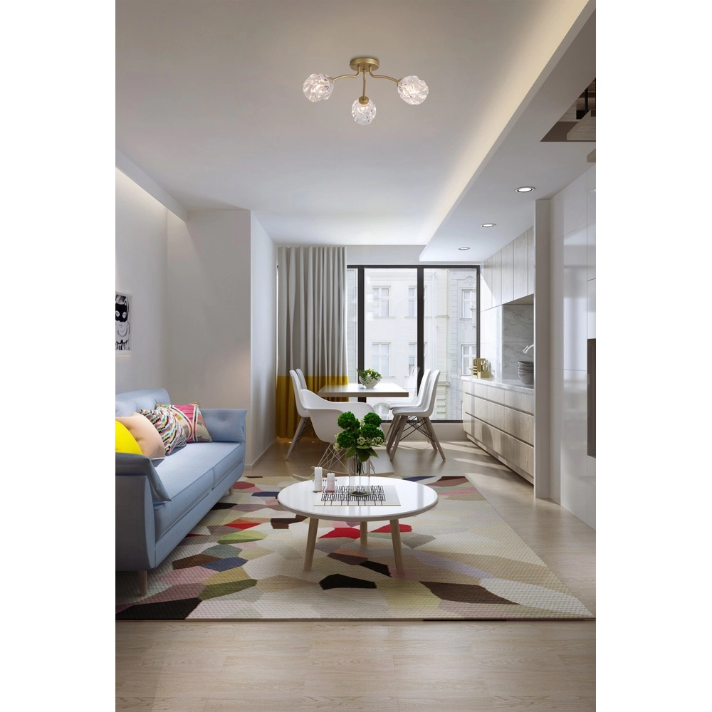 Plafonnier Astral Or 3 lumières Searchlight 5053423304069