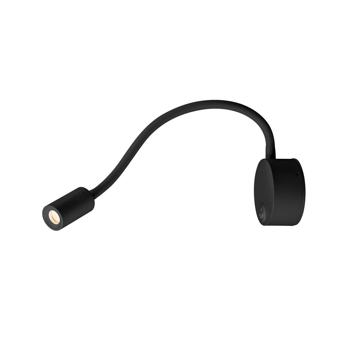 Lampe de lecture murale Dio Flex Plate 1,9w - 3000K noir