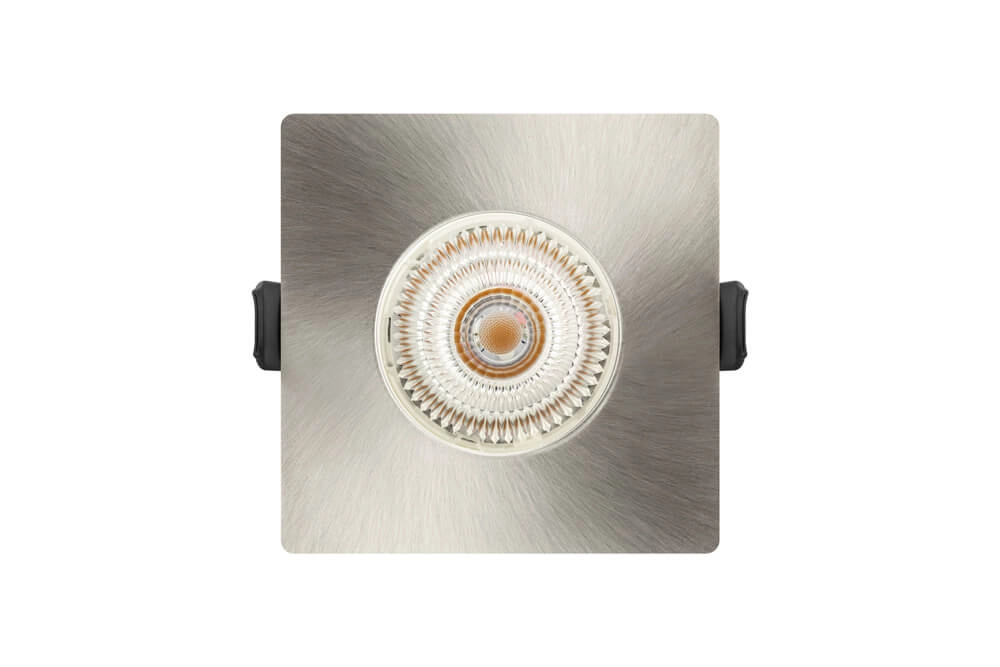 Spot encastré en acier inoxydable EvoFire GU10 - carré Lyora 5055788228653