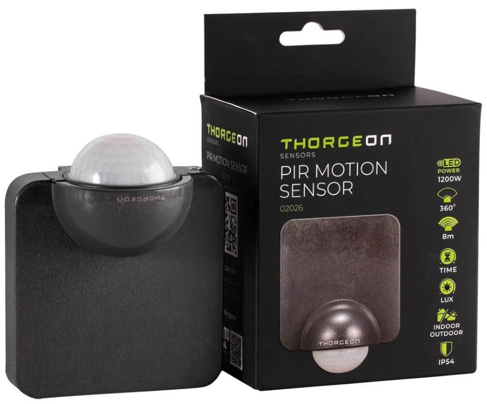 Capteur de mouvement noir Visy 360 degrés Vtac 4751029899637