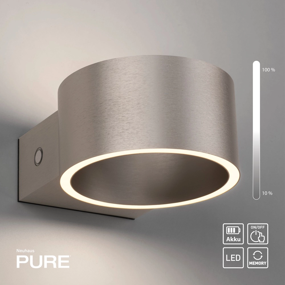 Lampe murale rechargeable Pure Akku Clipse Diamant Paul Neuhaus 4012248391761