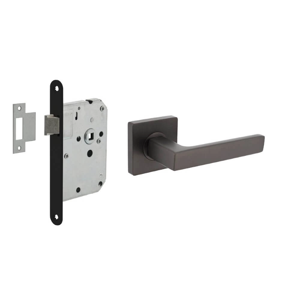 Jeu complet de poignées de porte Hera anthracite Jeu complet de poignées de porte Hera anthracite