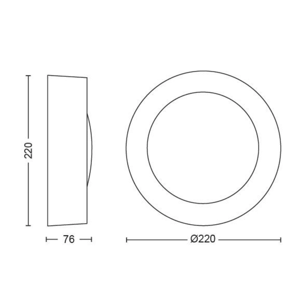 Lampe d'extérieur ronde Hue Daylo noir Philips 8718696174401