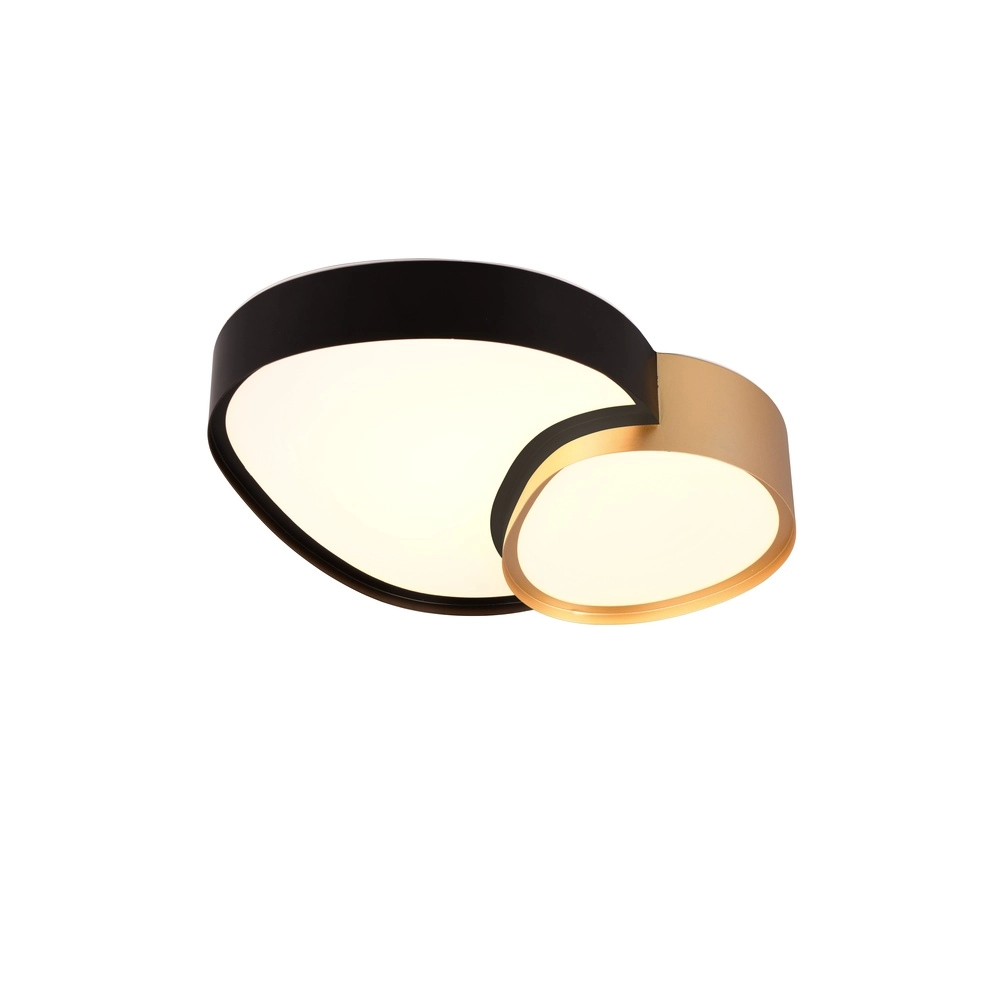 Plafonnier organique Rise 43,5 cm noir avec or Plafonnier organique Rise 43,5 cm noir avec or