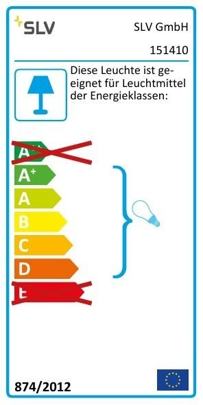 Applique murale Ossa R7S 300 noir SLV 4024163142205