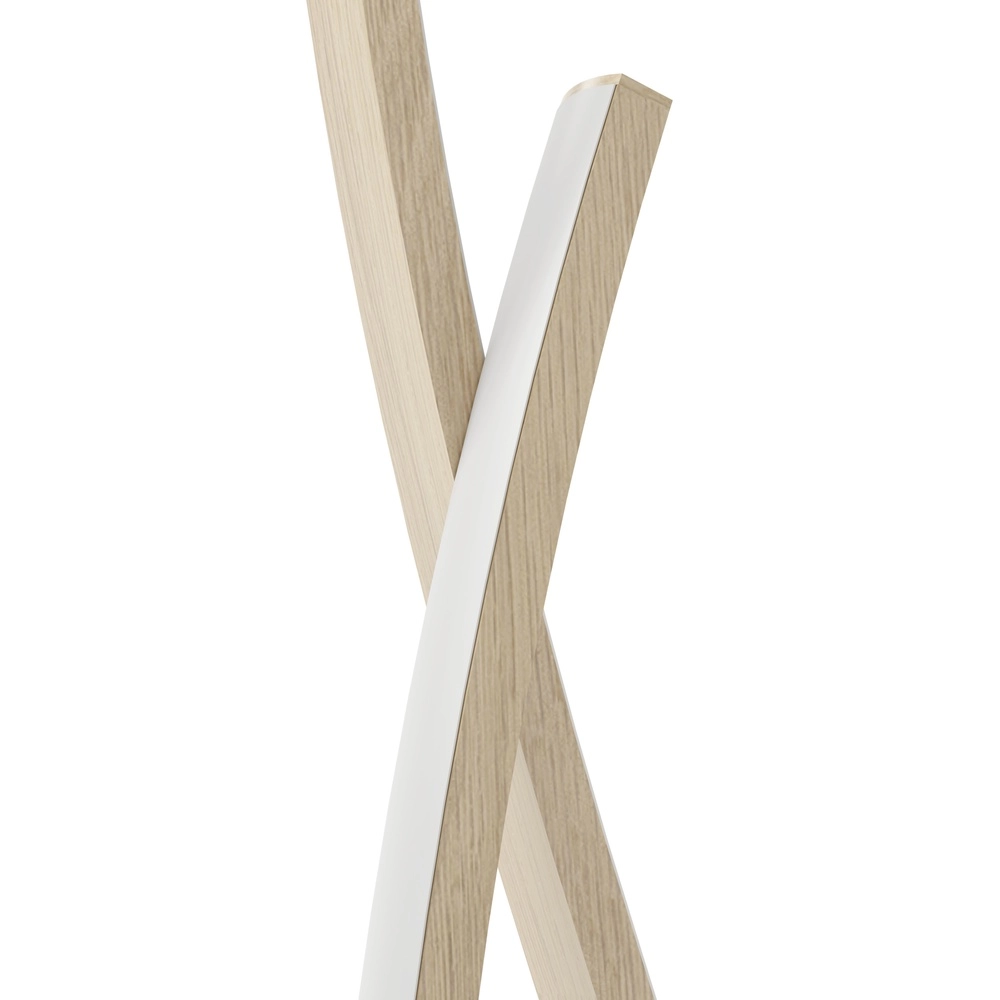 Lampe sur pied à LED Grisolia 129cm - aspect bois Eglo 9008606316229