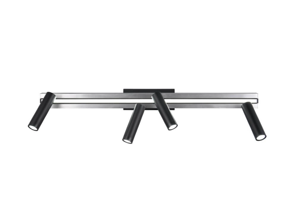 Spot LED 4 lumières Zeno métal avec du noir Trio 4017807614619