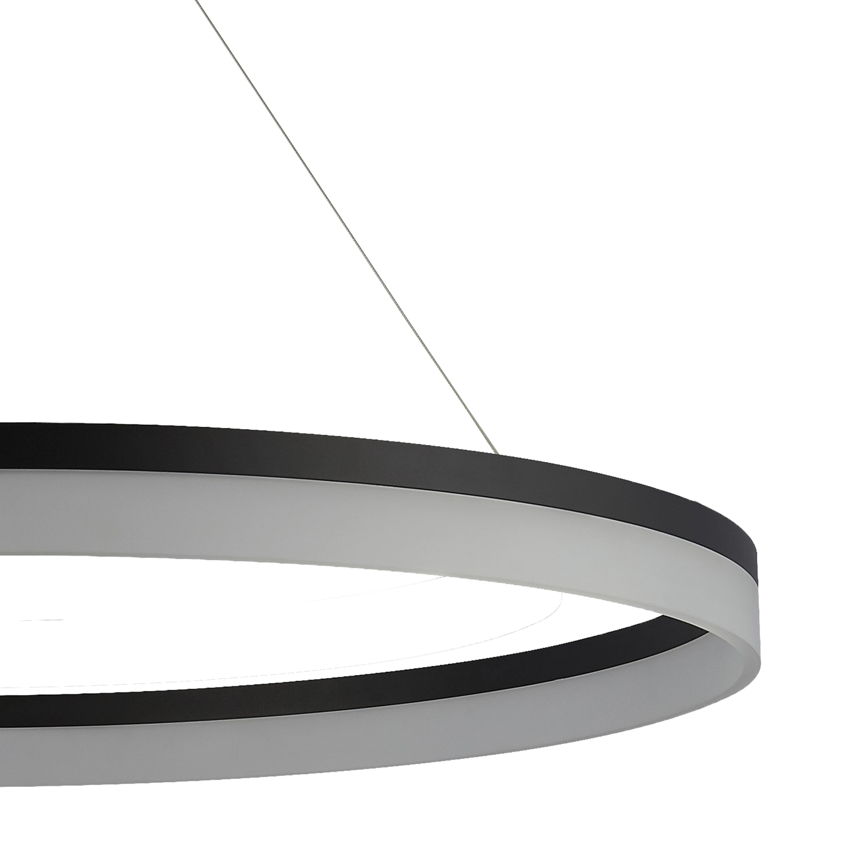 Lampe suspendue élégante Ara Ø 150cm noir Lyora 5053423307220