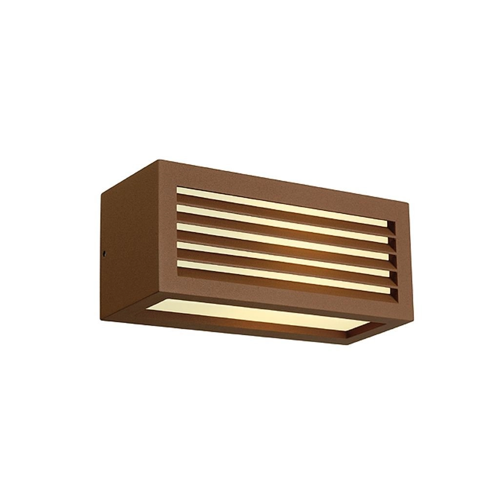 Lampe d'extérieur Box L E27 brun rouille