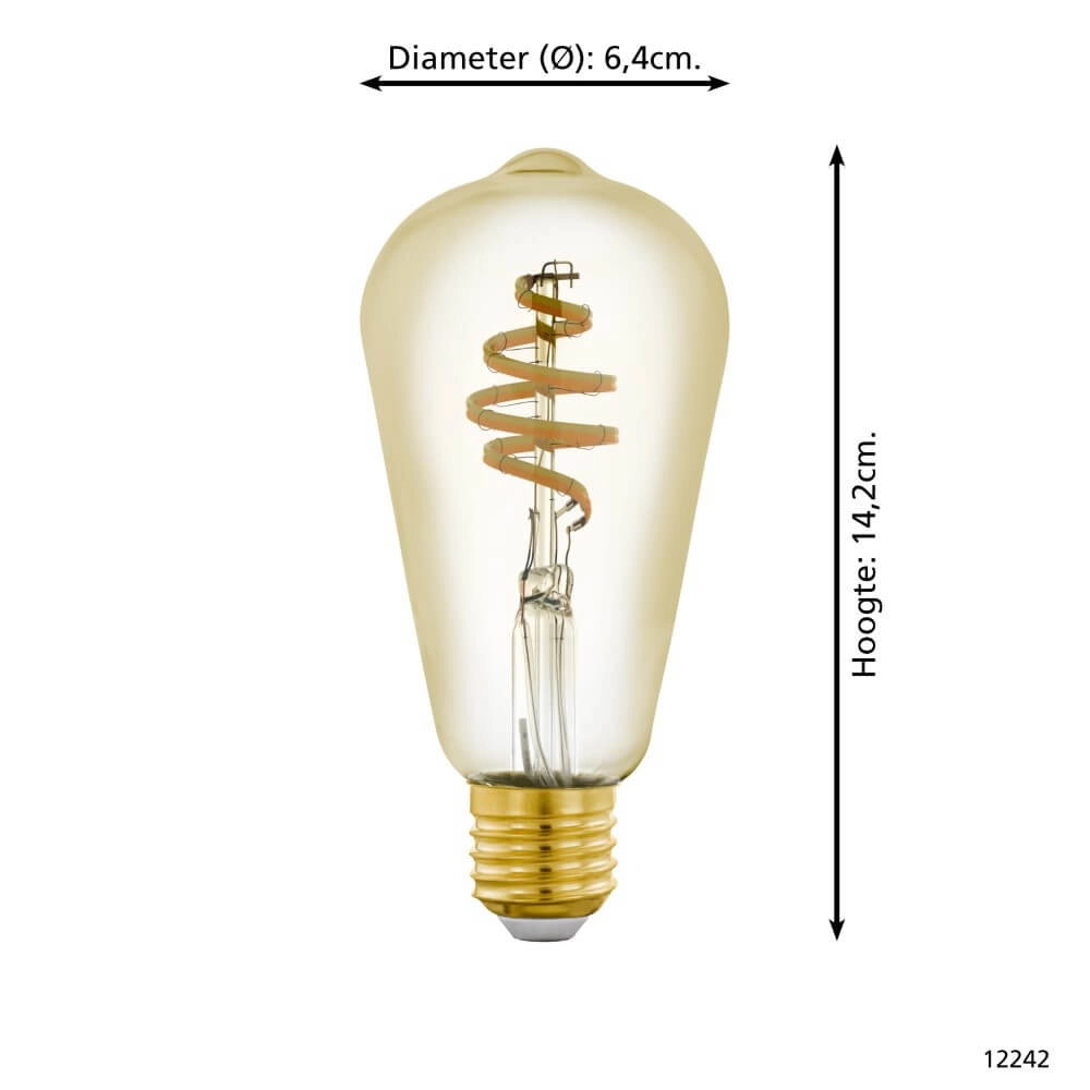 Ampoule de lampe LED Zigbee - E27 - 4.9 watt - 2200-6500K - ST64 Eglo 9002759122423