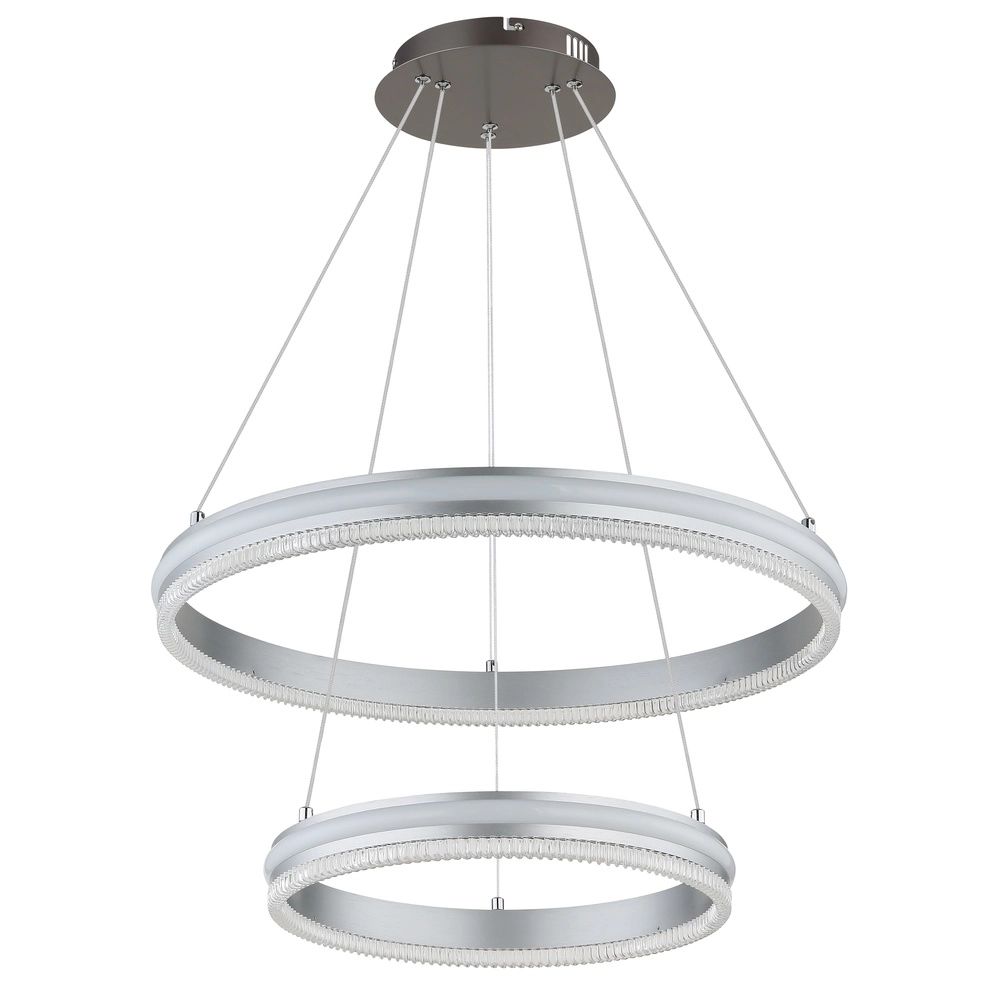 Lampe suspendue Francine Anneaux en métal à fusil 2 Globo 9007371583645