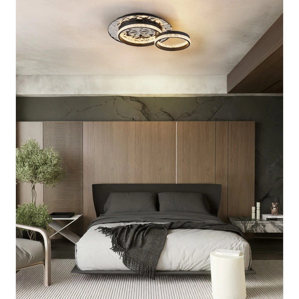 Lampe de plafond à design Della Ii Noir Globo 9007371578191