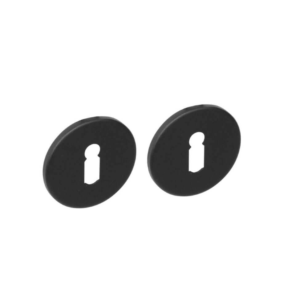 Lot de 2 rosaces clés Tira Rond Noir Lot de 2 rosaces clés Tira Rond Noir