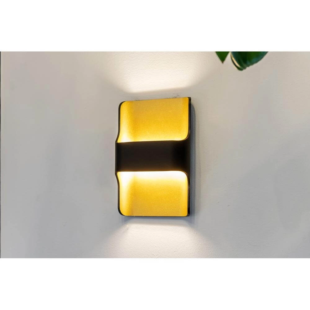 Applique murale design Dallas noir avec or Artdelight 8719831737994