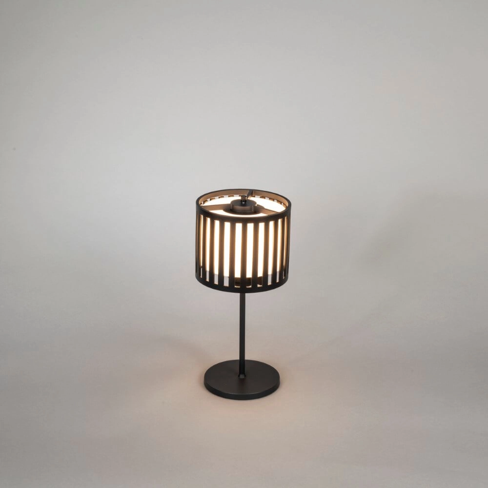 Lampe de table unique Bottle noir rechargeable KonstSmide 7318308377520