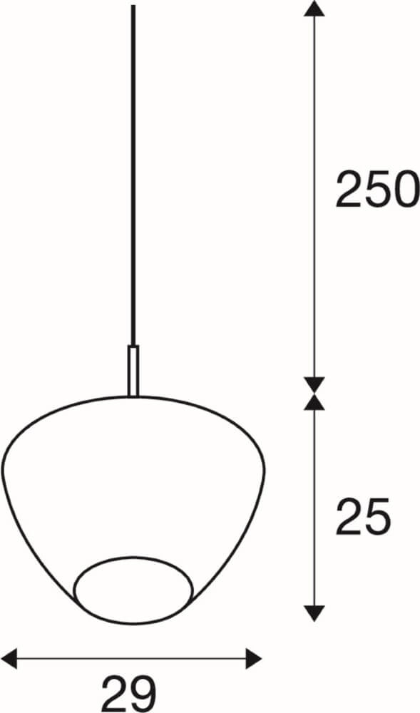 Lampe à suspension en verre Pantilo Ø 29 cm - blanc SLV 4024163289986
