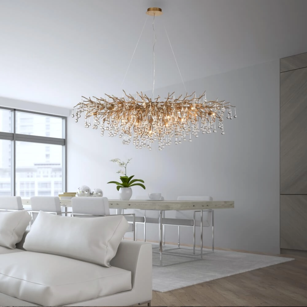 Grand lustre Icicle laiton antique Paul Neuhaus 4012248332917