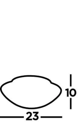 Plafonnier de salle de bain Flush Ø 23cm Searchlight 5013874403216