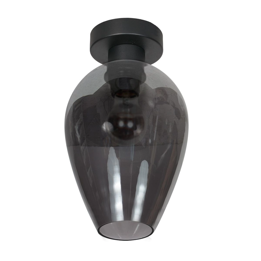 Plafonnier Bloeba verre fumé Ø 22,5cm Plafonnier Bloeba verre fumé Ø 22,5cm