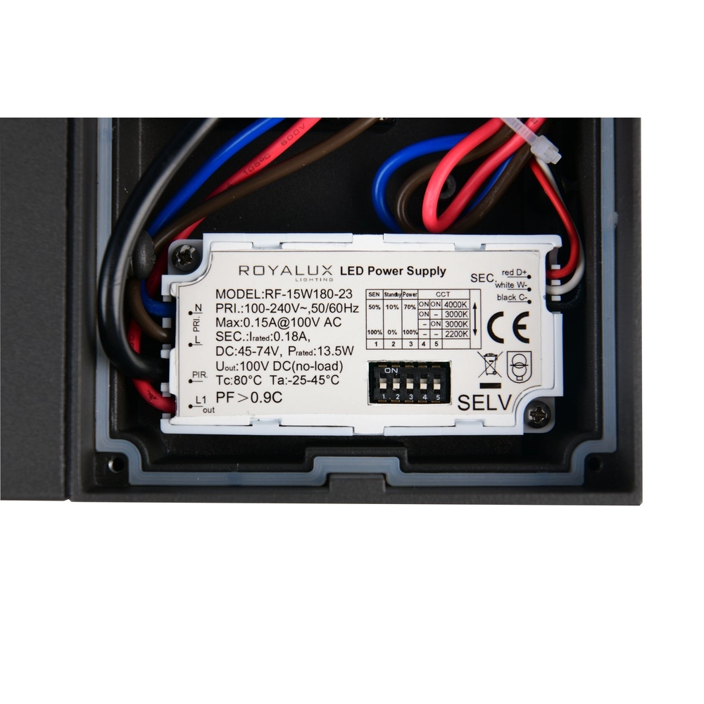 Lampe de jardin moderne Ravi anthracite avec capteur 50 cm Trio 4017807686913