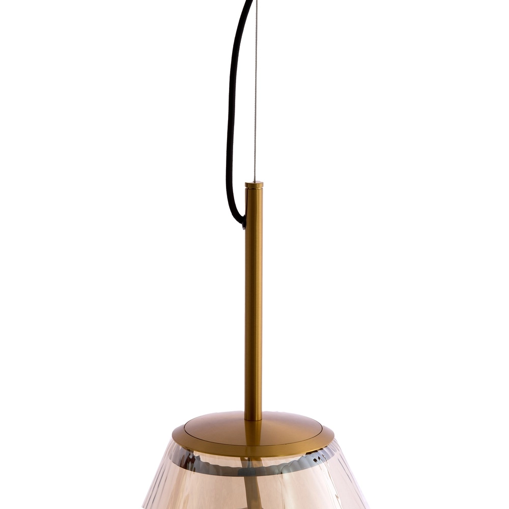 Lampe suspendue en verre Leona Ø 33cm - verre ambré Light & Living 8717807834012