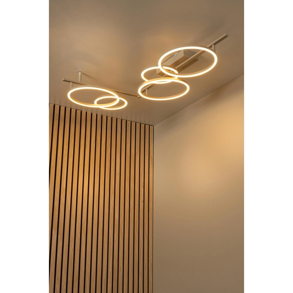 Lampe de plafond moderne Nicola Sand Brown Corner Lucide 5411212531193