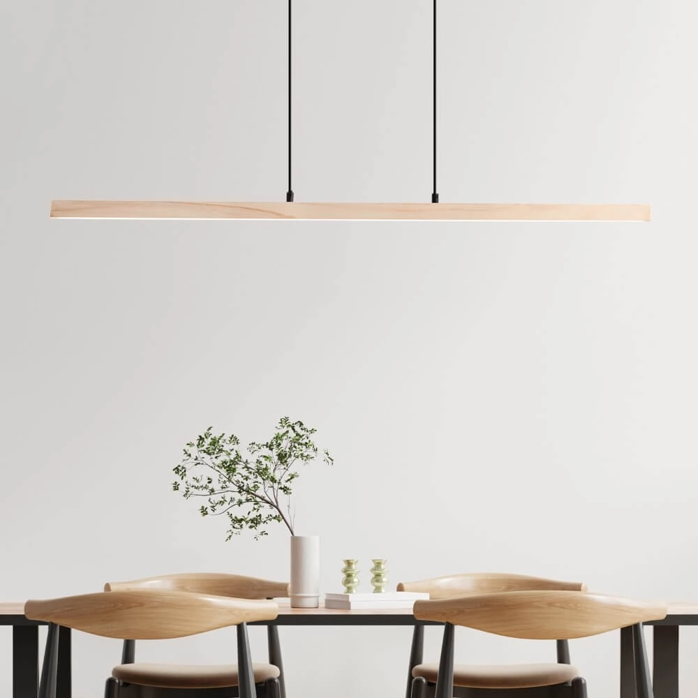 Lampe suspendue en bois Arion 150 cm Brilliant 4004353425806