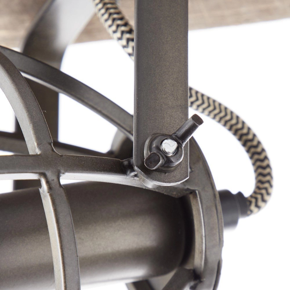 Plafonnier Matrix Beam Bronze cuivré à 2 lumières avec bois Brilliant 4004353372469