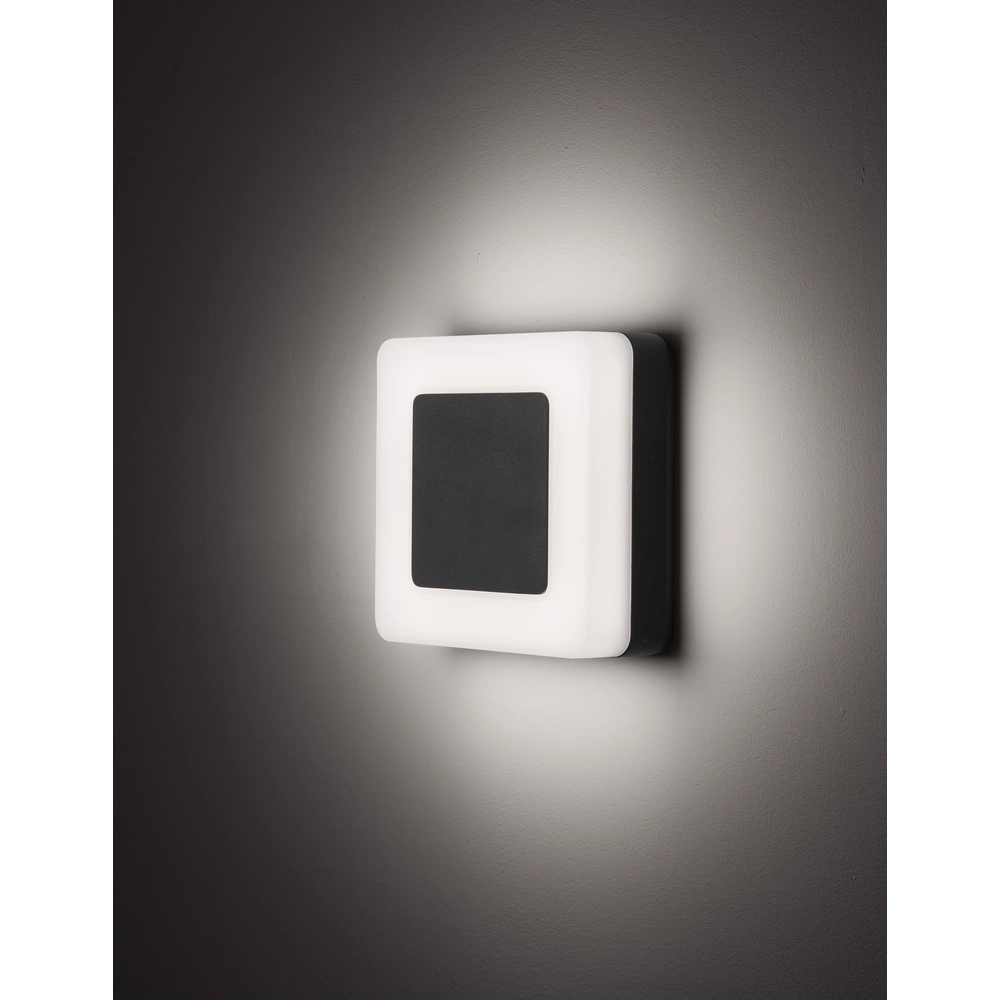 Applique murale carrée Tune noir