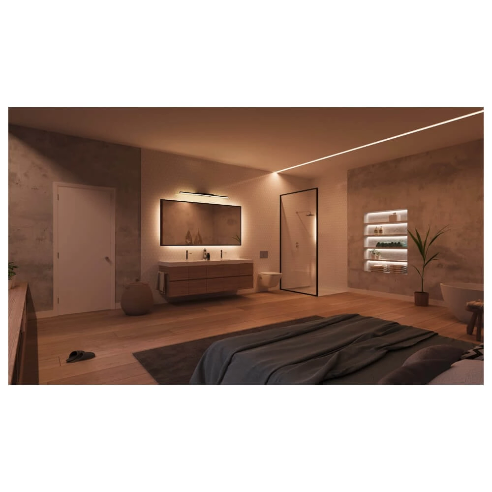 Éclairage de miroir à LED Glenos II noir SLV 4024163236584