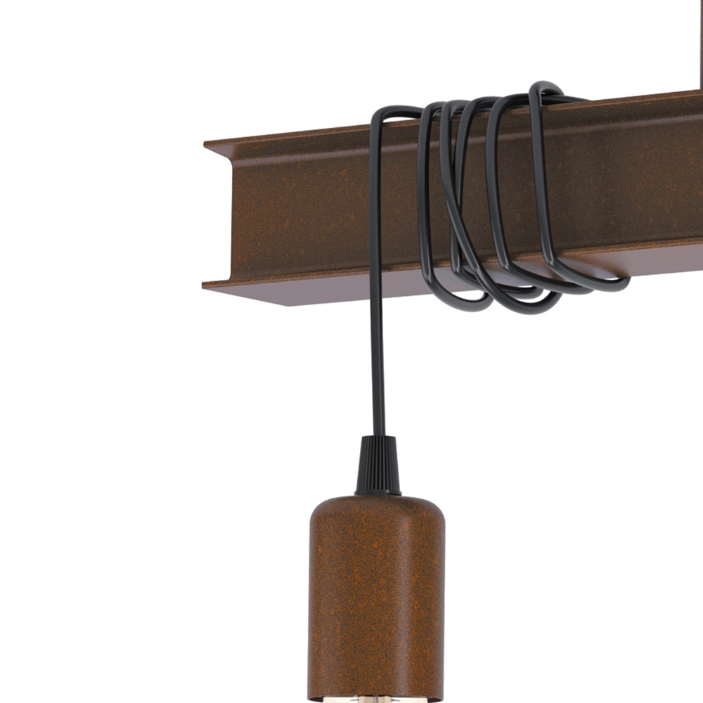 Plafonnier marron rouille Townshend 4 Eglo 9002759435226