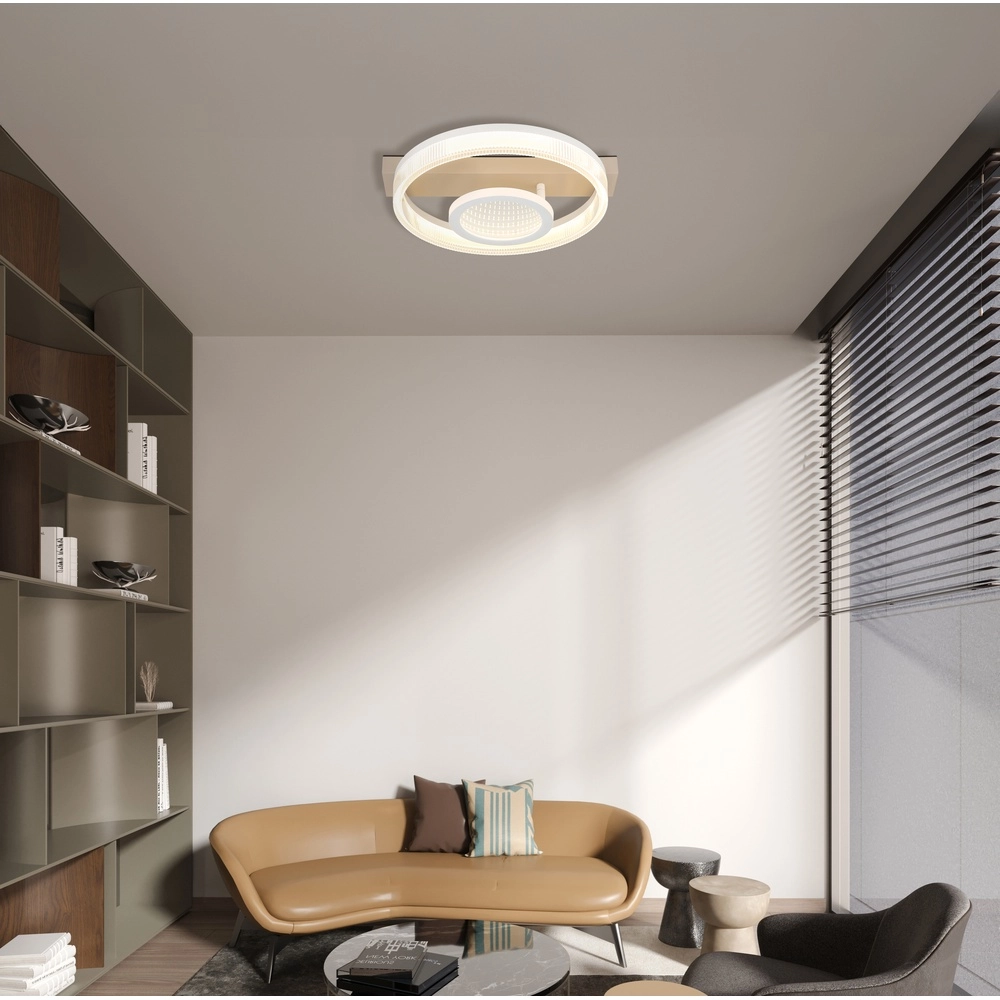 Plafonnier moderne Zara brun sable 36cm Globo 9007371567072