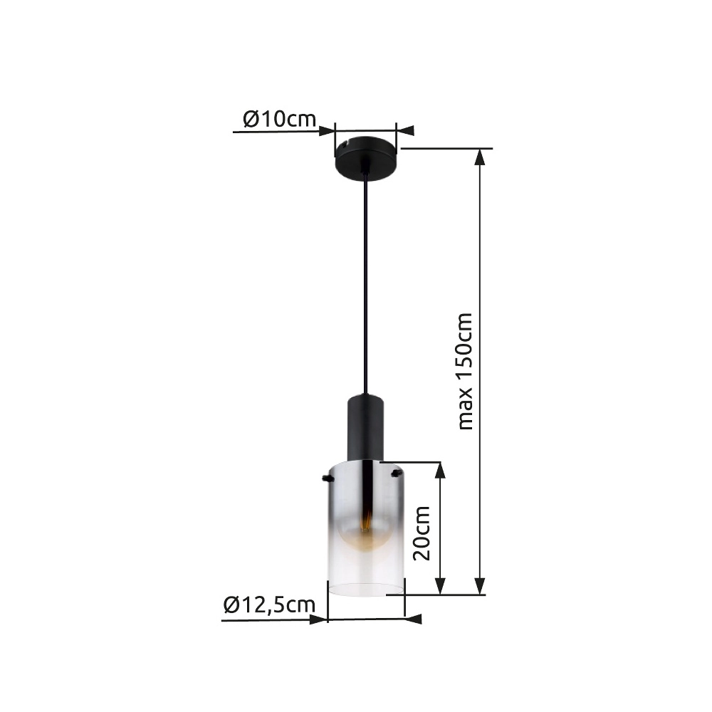 Lampe pendante simple Florentina Design noir Globo 9007371449149