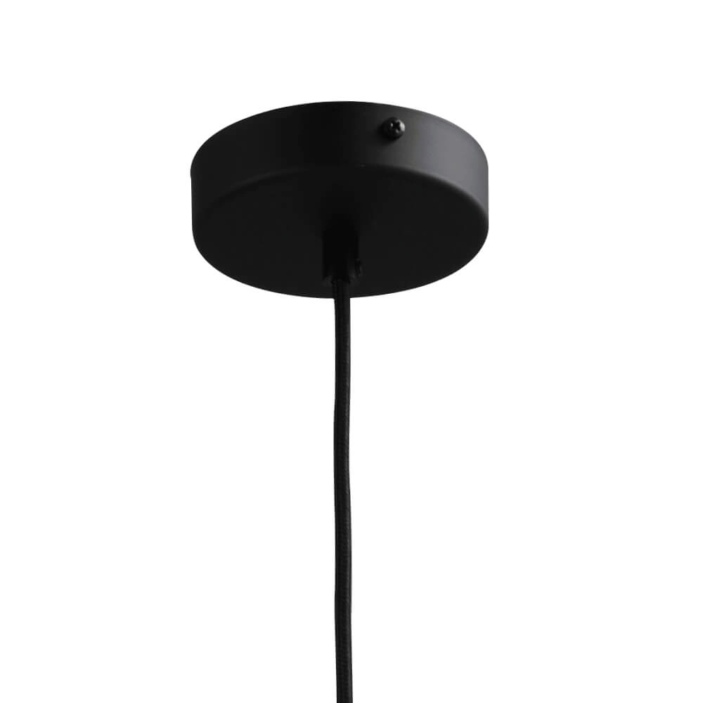 Lampe suspendue Ø 20cm Bella 2 Noir avec verre fumé Masterlight 8718121256382