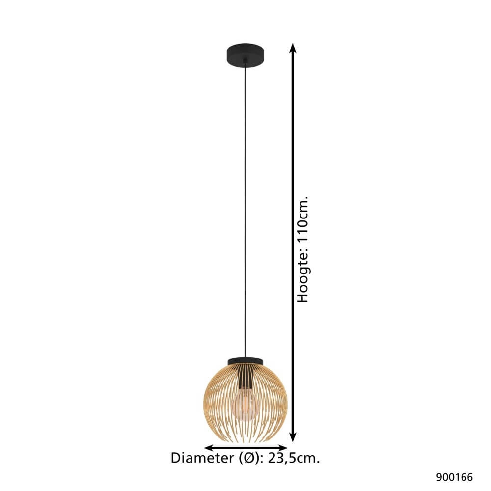 Lampe suspendue dorée Venezuela Ø 23,5 cm Eglo 9008606242788