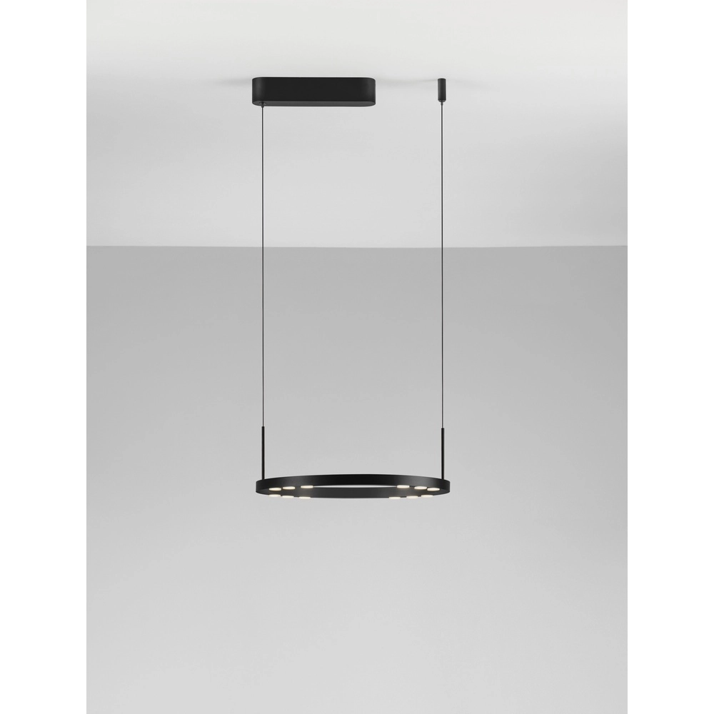 Suspension élégante Lunette noir Ø 40cm Lyora 5212017465184