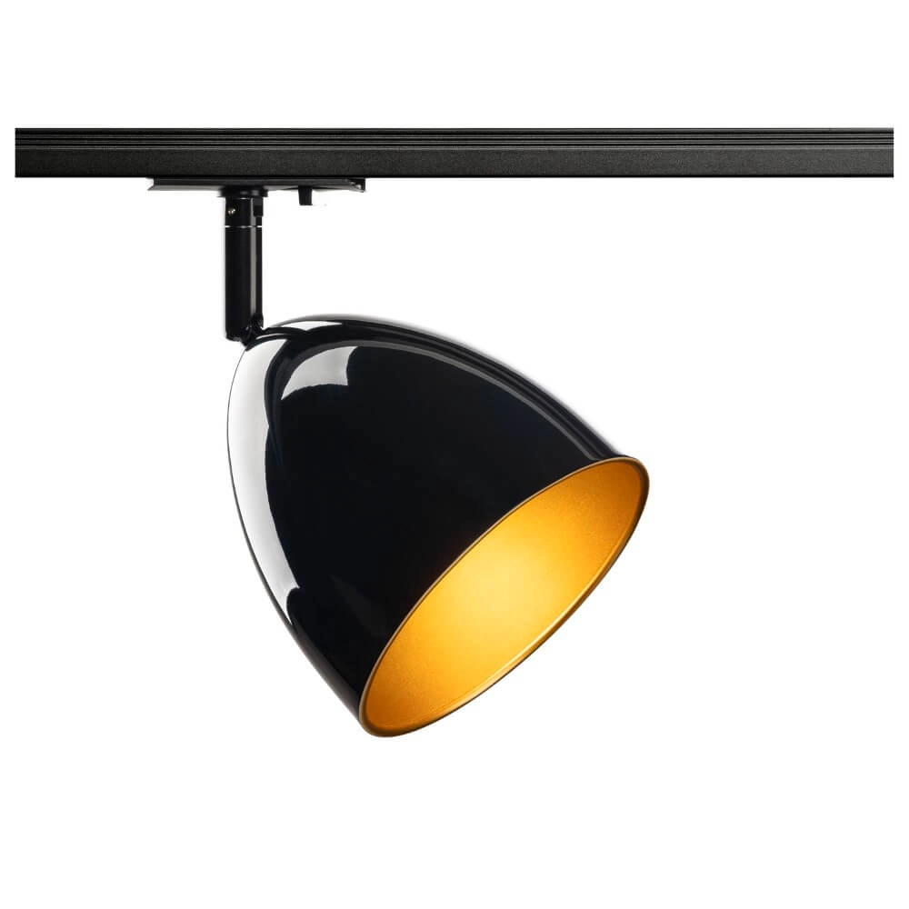 Lampe sur rail monophasée Para Cone noir