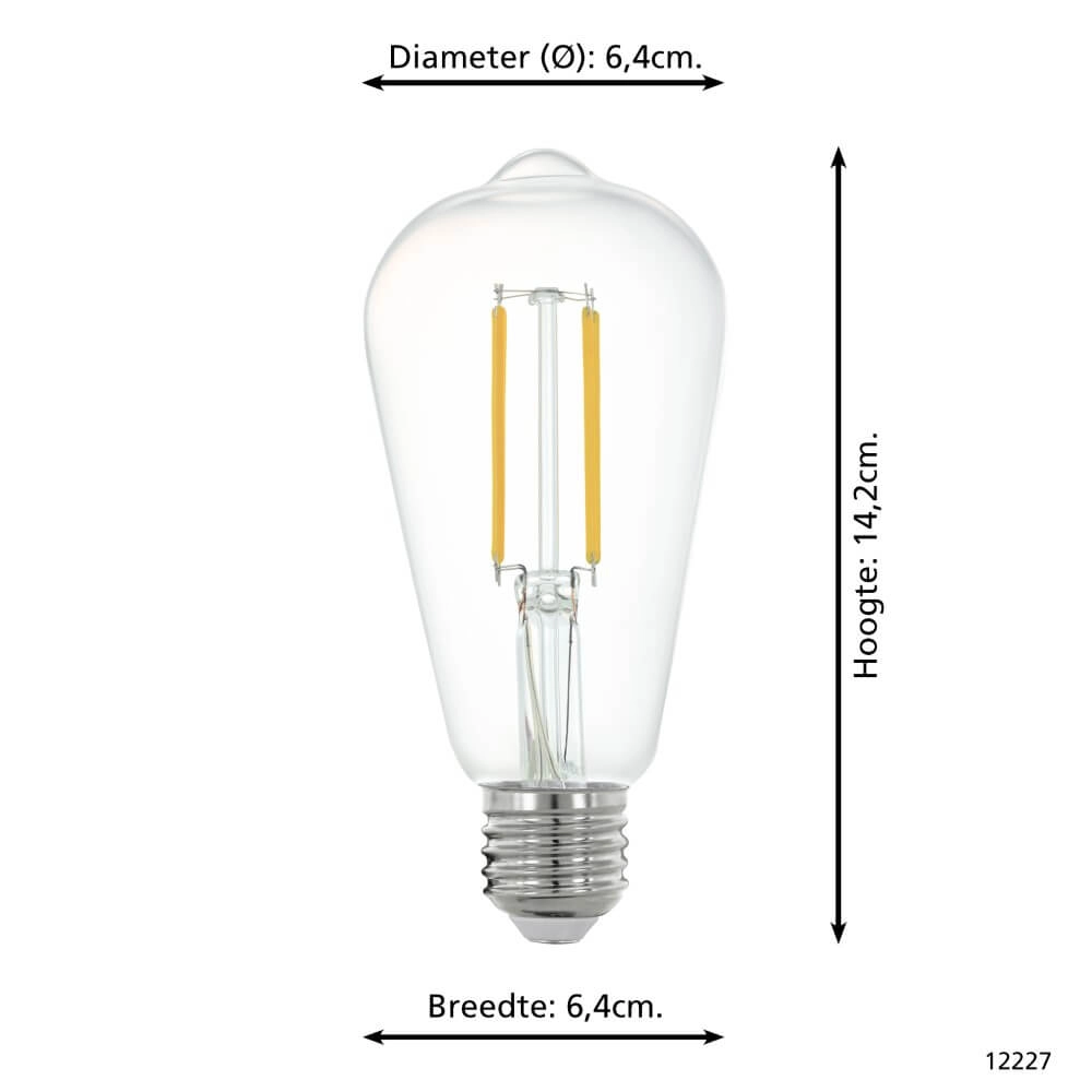 Ampoule de lampe LED Zigbee - E27 - 6 watt - 2700K - ST64 Eglo 9002759122270