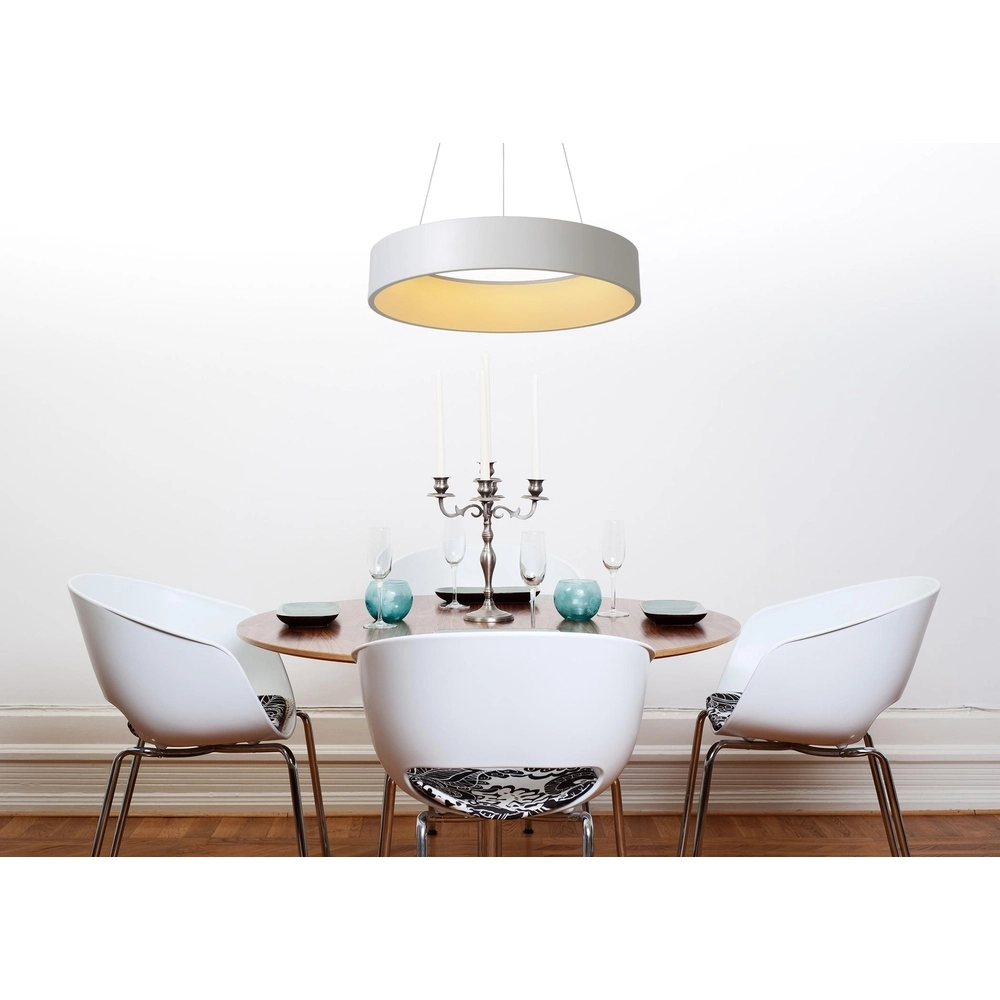 Lampe suspendue Talowe Led Ø 60 cm de blanc Lucide 5411212460240