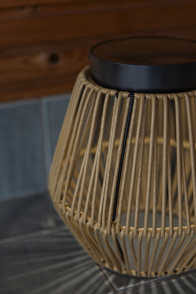 Lampe de table solaire Coppa Effet rotin Lutec 6939412089560