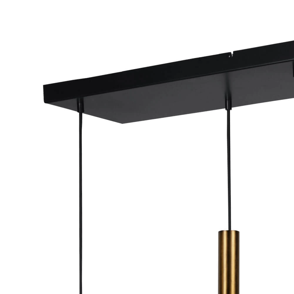 Lampe suspendue Bella 2 Laiton antique avec verre doré Masterlight 8718121339054