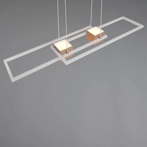 Lampe suspendue LED pour bureau Albany cuivre rouge Trio 4017807610352