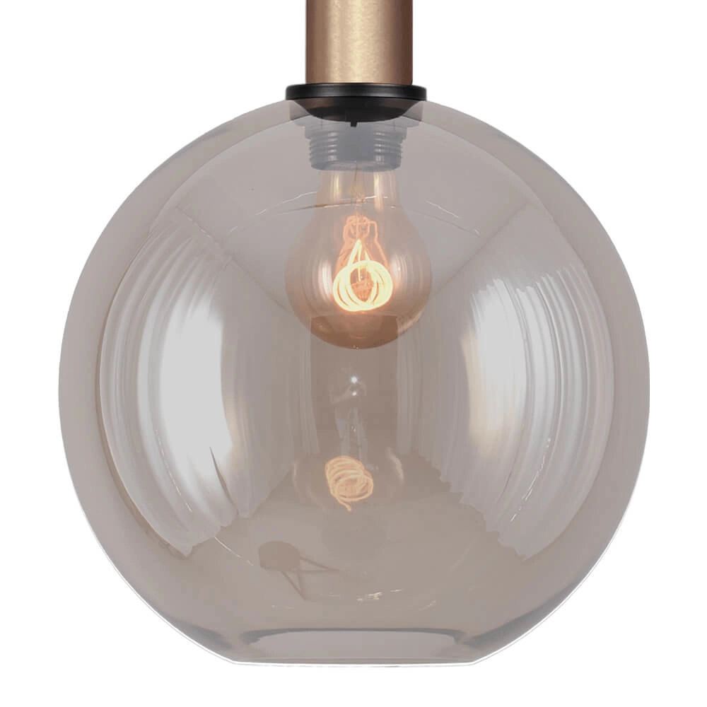 Lampe suspendue Ø 25cm Bella 2 Laiton doré avec verre doré Masterlight 8718121333939