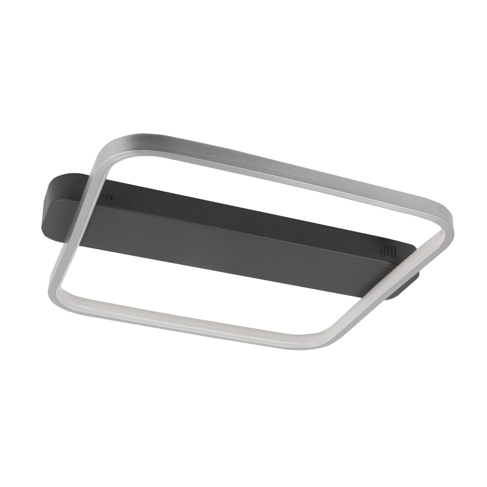 Plafonnier design Ascona noir avec nickel 40cm Plafonnier design Ascona noir avec nickel 40cm