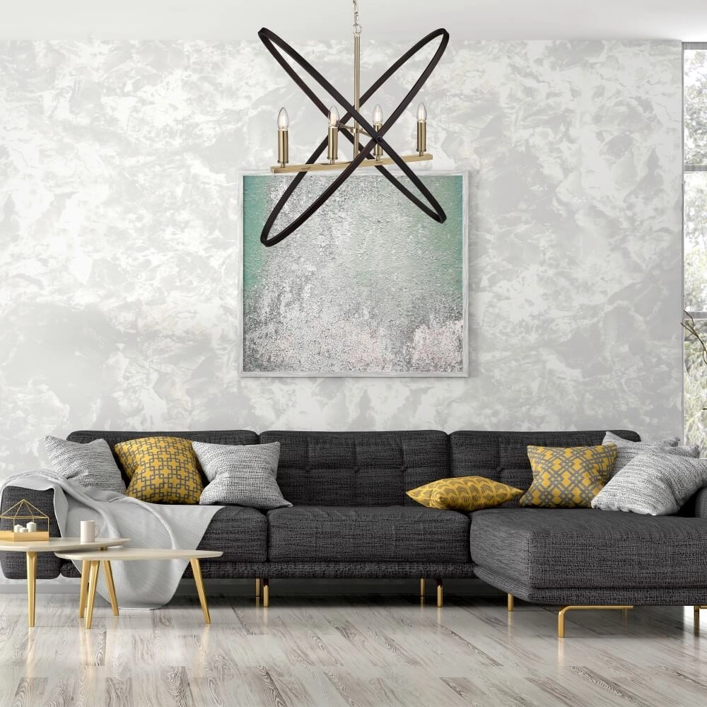 Lampe suspendue classique Hoopla 4 lumières Searchlight 5053423135489