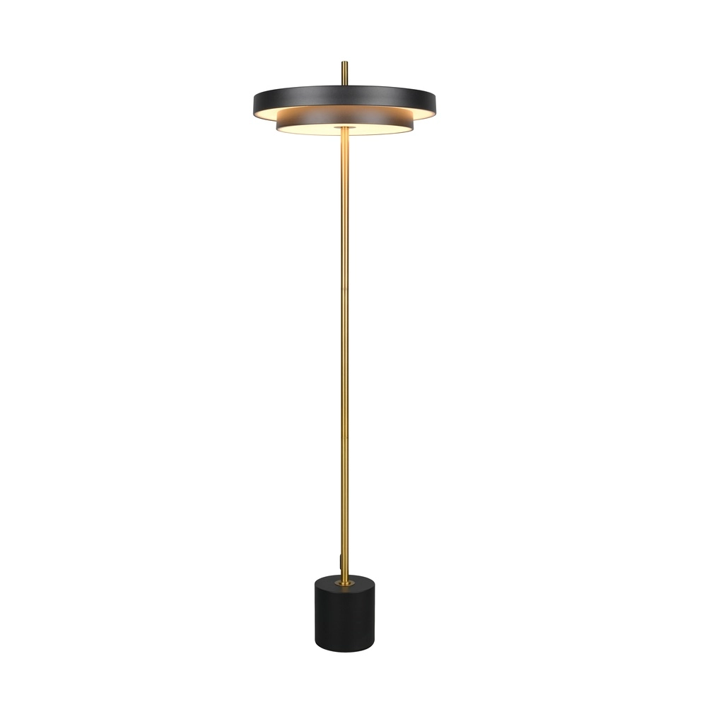 Lampadaire moderne Keaton noir avec or Trio 4017807655926