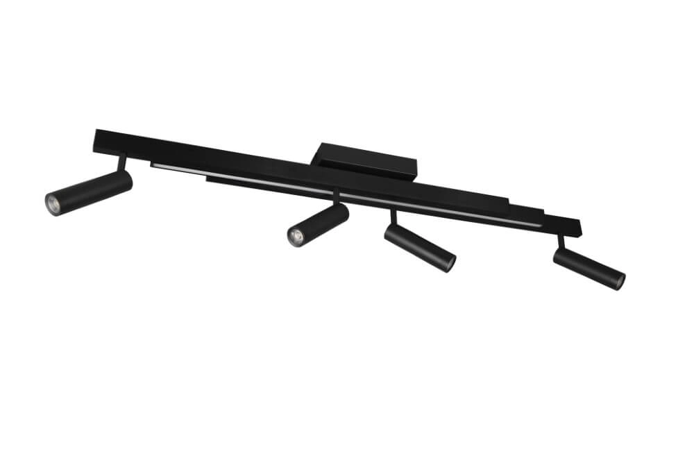 Spot LED 4 lumières Zeno noir Trio 4017807622904